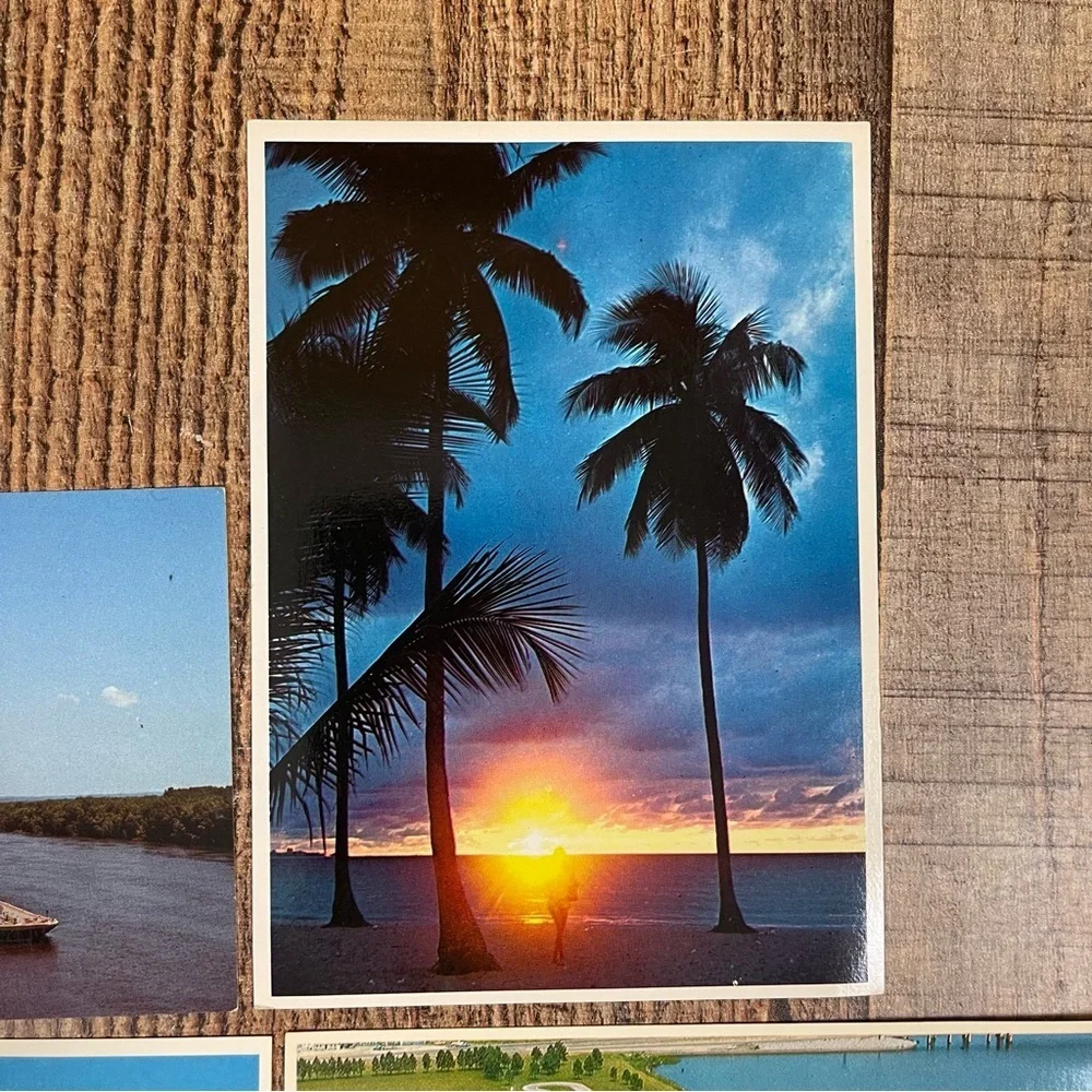 Vintage Alabama Mississippi Postcard Nature Bundle Pack Landscape Ocean Boat